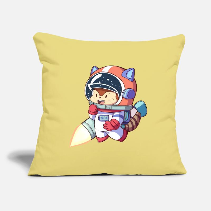 Astronaute chat en combinaison spatiale Housse de coussin décorative 45 x 45 cm