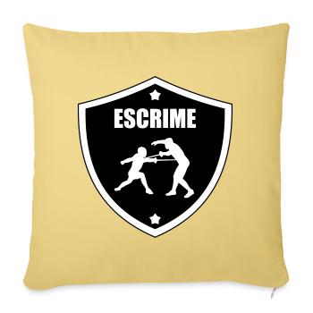 Fencing Coat of Arms: the shield of competitors - Sofa pillowcase 17,3'' x 17,3'' (45 x 45 cm) - washed yellow - Front