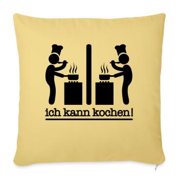 cuire à feu - Housse de coussin décorative 45 x 45 cm - jaune délavé - Devant