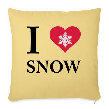 i love snow - Sofakissenbezug 45 x 45 cm - Hellgelb - Vorne