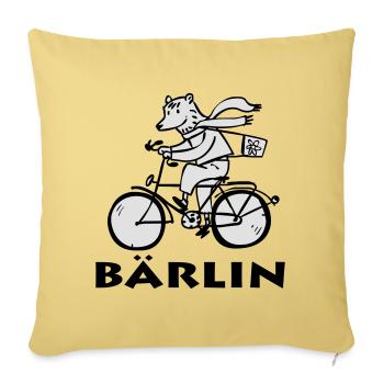 Berliner Bär / Bärliner Bär - Sofakissenbezug 45 x 45 cm - Hellgelb - Vorne
