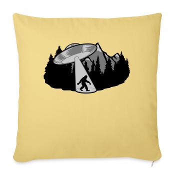 Bigfoot Kidnapping UFO Mystery - Sofa pillowcase 17,3'' x 17,3'' (45 x 45 cm) - washed yellow - Front