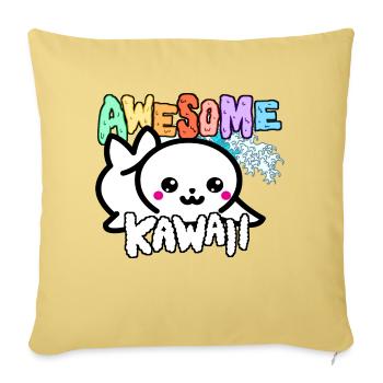 Seal - Kawaii - Sofa pillowcase 17,3'' x 17,3'' (45 x 45 cm) - washed yellow - Front