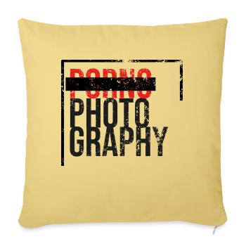 Pornography ehm Photography - No Porn - Sofakissenbezug 45 x 45 cm - Hellgelb - Vorne