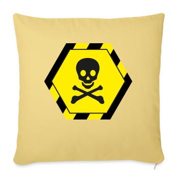 Skull - Sofa pillowcase 17,3'' x 17,3'' (45 x 45 cm) - washed yellow - Front