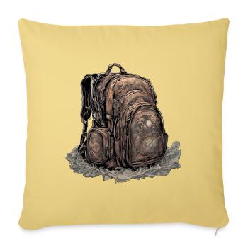 Backpack / Outdoor / Travel / Adventure / Hiking - Sofa pillowcase 17,3'' x 17,3'' (45 x 45 cm) - washed yellow - Front