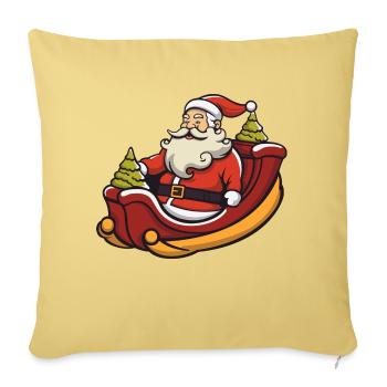Santa Claus Logo - Sofa pillowcase 17,3'' x 17,3'' (45 x 45 cm) - washed yellow - Front