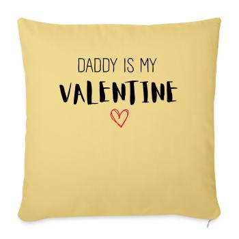 DADDY IS MY VALENTINE - Sofakissenbezug 45 x 45 cm - Hellgelb - Vorne
