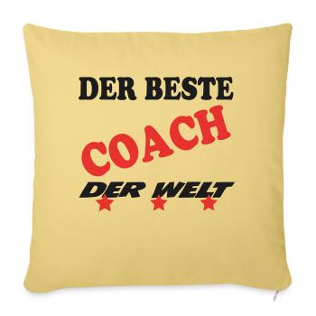 DER BESTE COACH - Housse de coussin décorative 45 x 45 cm - jaune délavé - Devant