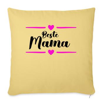 Best Mom - Sofa pillowcase 17,3'' x 17,3'' (45 x 45 cm) - washed yellow - Front