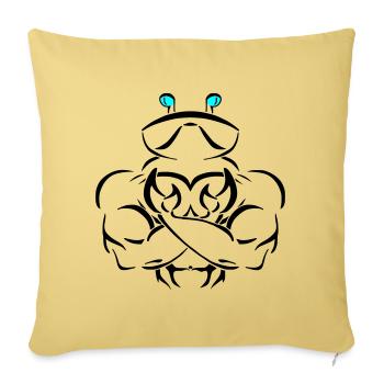 Alpha cancer Deluxe - Sofakissenbezug 45 x 45 cm - Hellgelb - Vorne