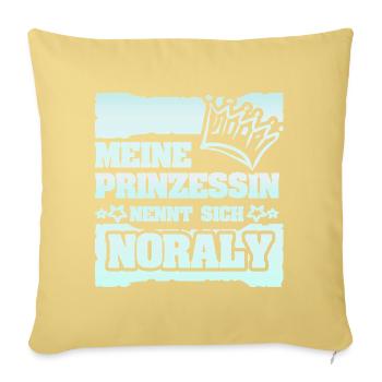 Geschenk für Noraly - Sofakissenbezug 45 x 45 cm - Hellgelb - Vorne