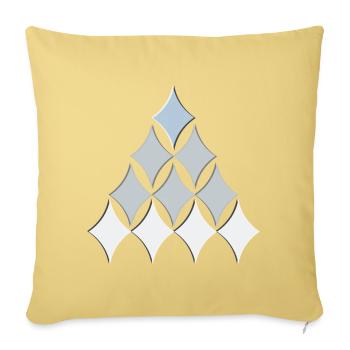 Diamanten Baum Muster - Sofakissenbezug 45 x 45 cm - Hellgelb - Vorne