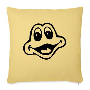 frog Frosch - Sofakissenbezug 45 x 45 cm - Hellgelb - Vorne