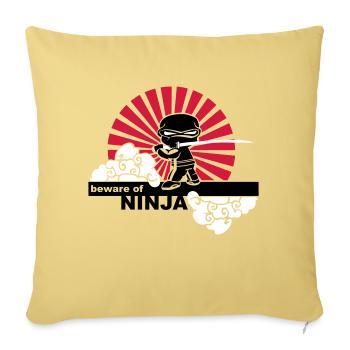 Ninja - Sofakissenbezug 45 x 45 cm - Hellgelb - Vorne