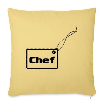 Adeptes chef - Housse de coussin décorative 45 x 45 cm - jaune délavé - Devant