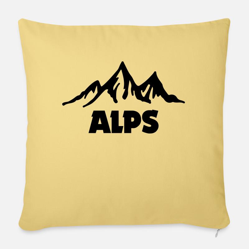 alps - Housse de coussin décorative 45 x 45 cm - jaune délavé