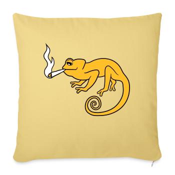 smoking joint weed kiffer weed hemp cannabis dro - Sofa pillowcase 17,3'' x 17,3'' (45 x 45 cm) - washed yellow - Front