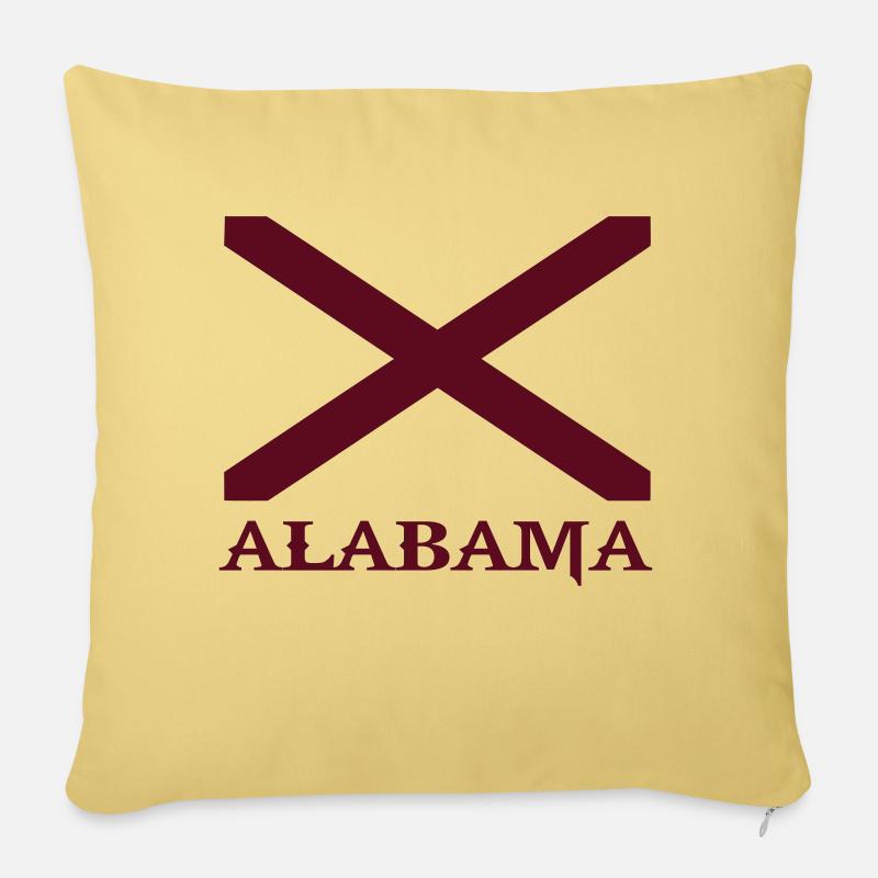 alabama - Housse de coussin décorative 45 x 45 cm - jaune délavé