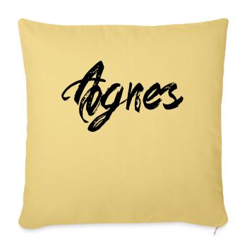 Agnès - Housse de coussin décorative 45 x 45 cm - jaune délavé - Devant