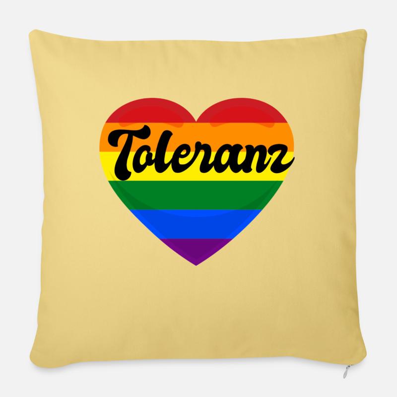 TOLERANZ - Sofakissenbezug 45 x 45 cm - Hellgelb