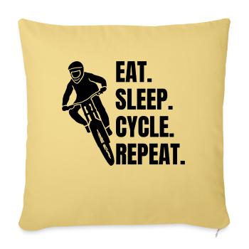 Bicycle Mountain Bike Cycling Cycling Tour Cycling - Sofa pillowcase 17,3'' x 17,3'' (45 x 45 cm) - washed yellow - Front