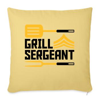 Grill Master Grill Sergent BBQ - Housse de coussin décorative 45 x 45 cm - jaune délavé - Devant