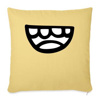Smile - Housse de coussin décorative 45 x 45 cm - jaune délavé - Devant