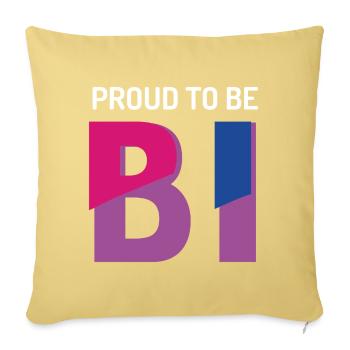 Proud To Be Bisexual - Sofa pillowcase 17,3'' x 17,3'' (45 x 45 cm) - washed yellow - Front