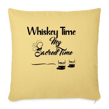 Whiskey Time - My Sacred Time Design - Sofakissenbezug 45 x 45 cm - Hellgelb - Vorne