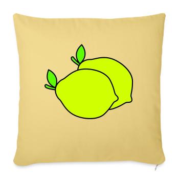 lemons - Sofa pillowcase 17,3'' x 17,3'' (45 x 45 cm) - washed yellow - Front
