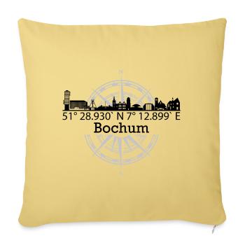 Skyline Bochum - Sofakissenbezug 45 x 45 cm - Hellgelb - Vorne