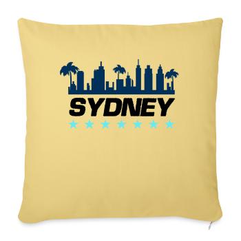 Ville de Sydney - Housse de coussin décorative 45 x 45 cm - jaune délavé - Devant