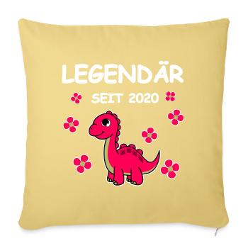 Legendär Seit 2020 Brontosaurus - Sofakissenbezug 45 x 45 cm - Hellgelb - Vorne