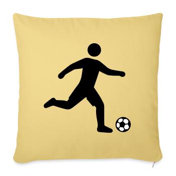 Fussballer Silhouette - Sofakissenbezug 45 x 45 cm - Hellgelb - Vorne