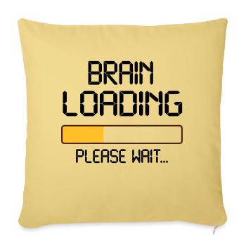 brain loading - Sofakissenbezug 45 x 45 cm - Hellgelb - Vorne