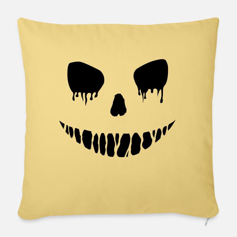 Halloween - Housse de coussin décorative 45 x 45 cm - jaune délavé