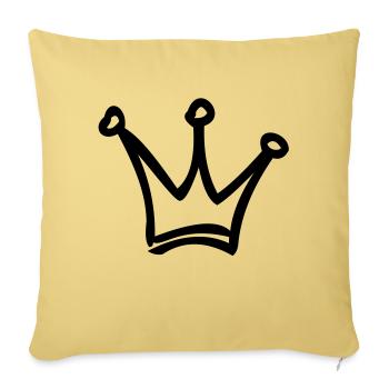 krone - Sofakissenbezug 45 x 45 cm - Hellgelb - Vorne
