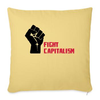 Fight Capitalism - Sofakissenbezug 45 x 45 cm - Hellgelb - Vorne