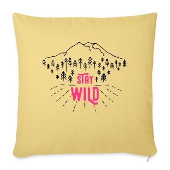 Stay Wild - Housse de coussin décorative 45 x 45 cm - jaune délavé - Devant