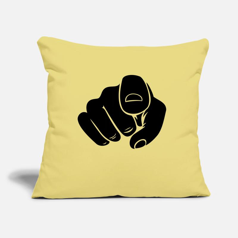 Zeigen Hand Finger Sofakissenbezug 45 x 45 cm