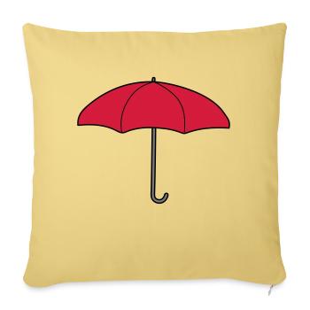 Red Umbrella Design - Sofa pillowcase 17,3'' x 17,3'' (45 x 45 cm) - washed yellow - Front