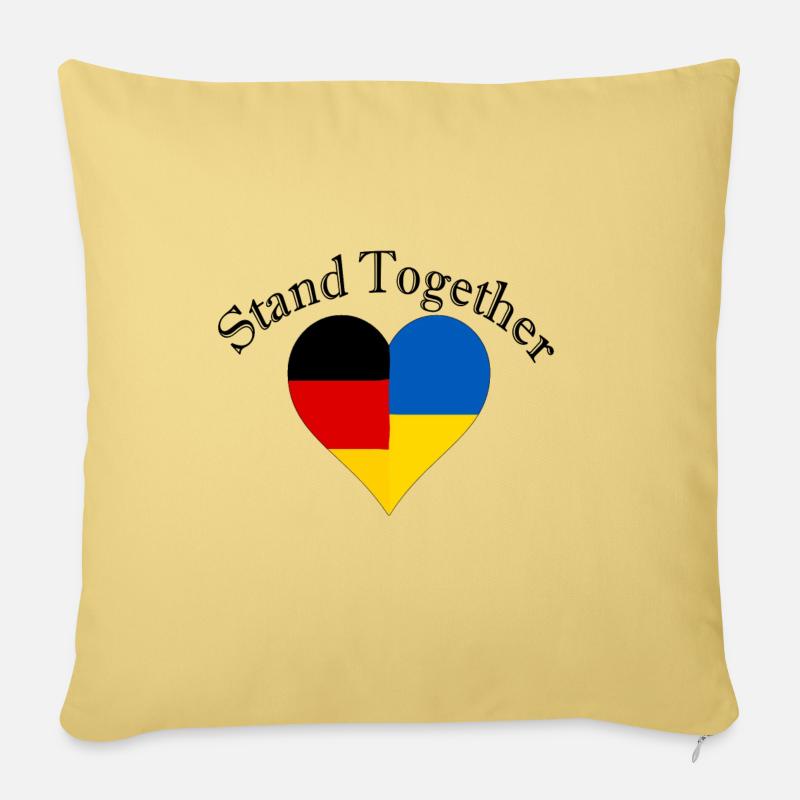 Ukraine Deutschland - Sofakissenbezug 45 x 45 cm - Hellgelb