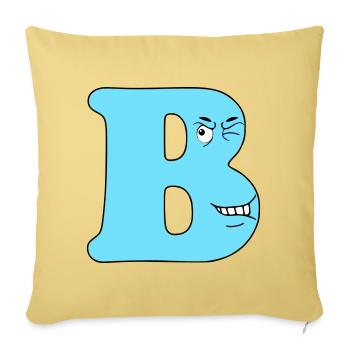 B - Sofa pillowcase 17,3'' x 17,3'' (45 x 45 cm) - washed yellow - Front