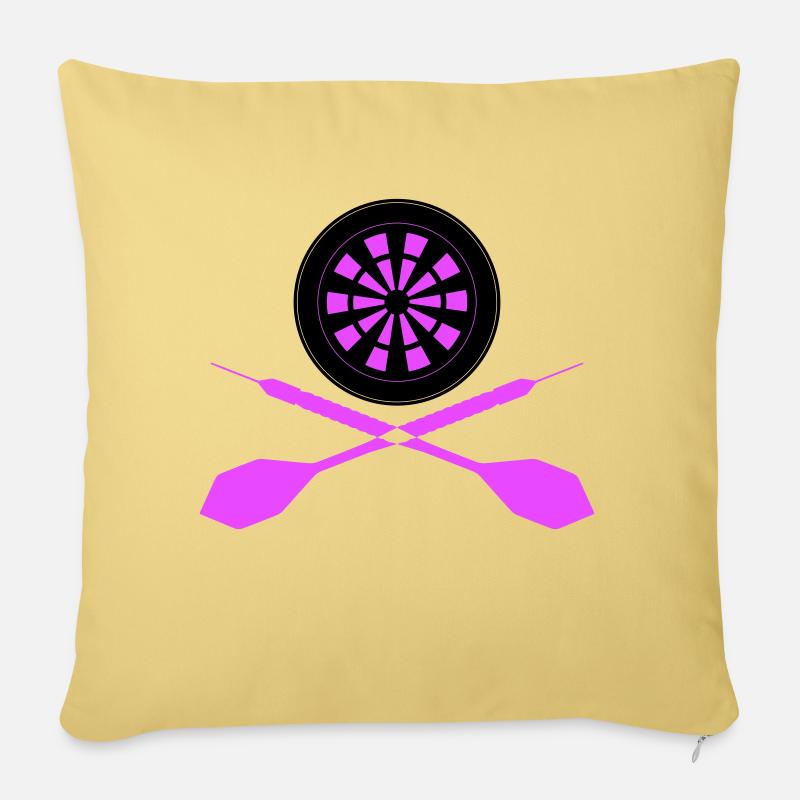 Dart Sport Logo - Sofakissenbezug 45 x 45 cm - Hellgelb