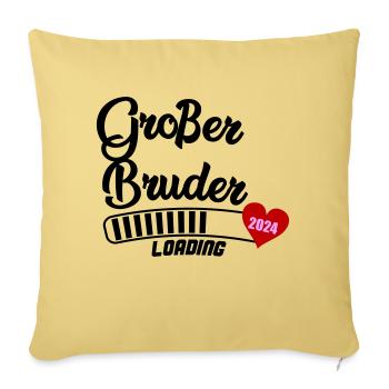 großer bruder loading 2024 - Sofakissenbezug 45 x 45 cm - Hellgelb - Vorne