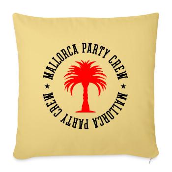 Mallorca Party Crew - Housse de coussin décorative 45 x 45 cm - jaune délavé - Devant