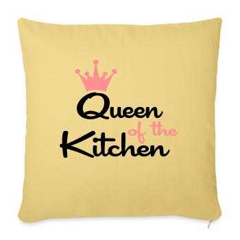 T-shirts pour les femmes qui aiment cuisiner - Housse de coussin décorative 45 x 45 cm - jaune délavé - Devant