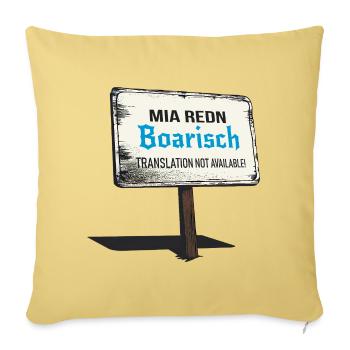 Mia Redn Bavarian dialect Humor - Sofa pillowcase 17,3'' x 17,3'' (45 x 45 cm) - washed yellow - Front