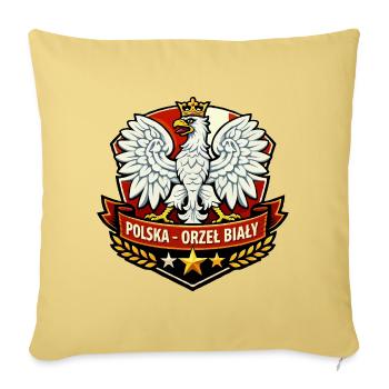 Polska Orzeł Biały Emblem - Sofakissenbezug 45 x 45 cm - Hellgelb - Vorne